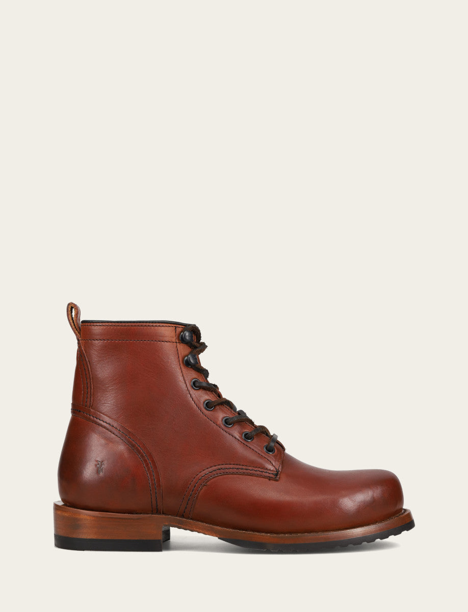 Frye Featured | Men's Whiskey Hudson Workboot Plain Toe Boot