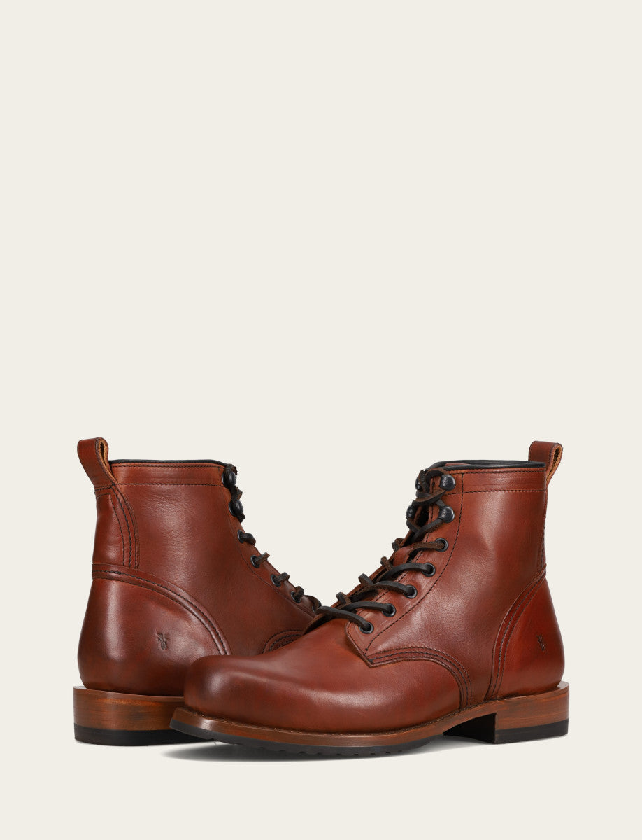 Frye Featured | Men's Whiskey Hudson Workboot Plain Toe Boot
