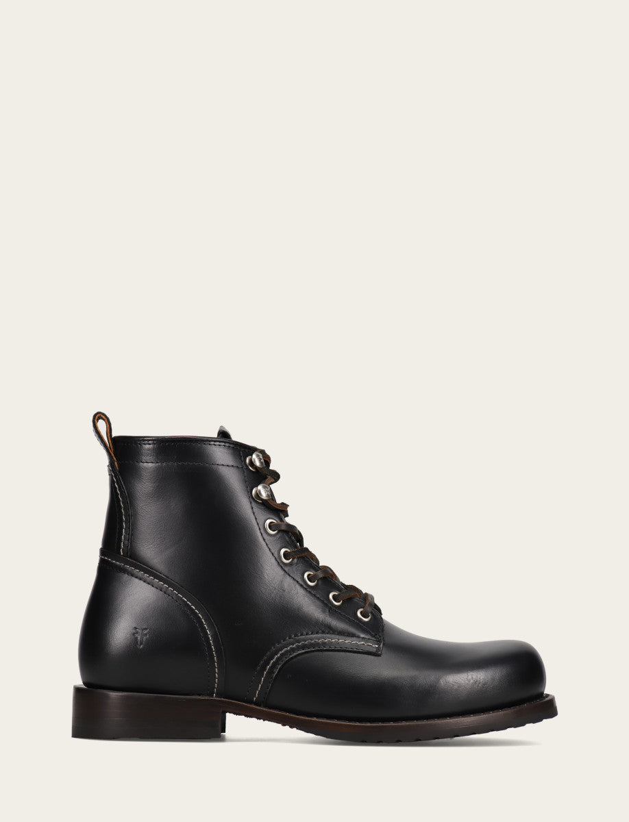 Frye Hot Sale | Men's Black Hudson Workboot Plain Toe