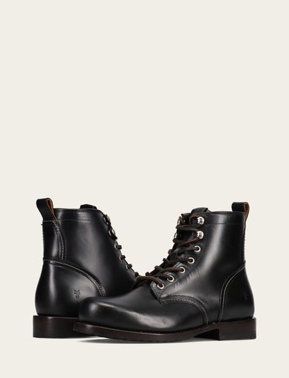 Frye Hot Sale | Men's Black Hudson Workboot Plain Toe