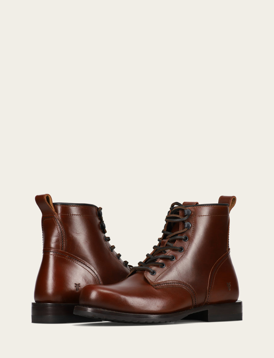 Frye Customer Favorite | Men's Mahogany Hudson Workboot Plain Toe