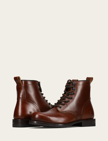 Frye Customer Favorite | Men's Mahogany Hudson Workboot Plain Toe