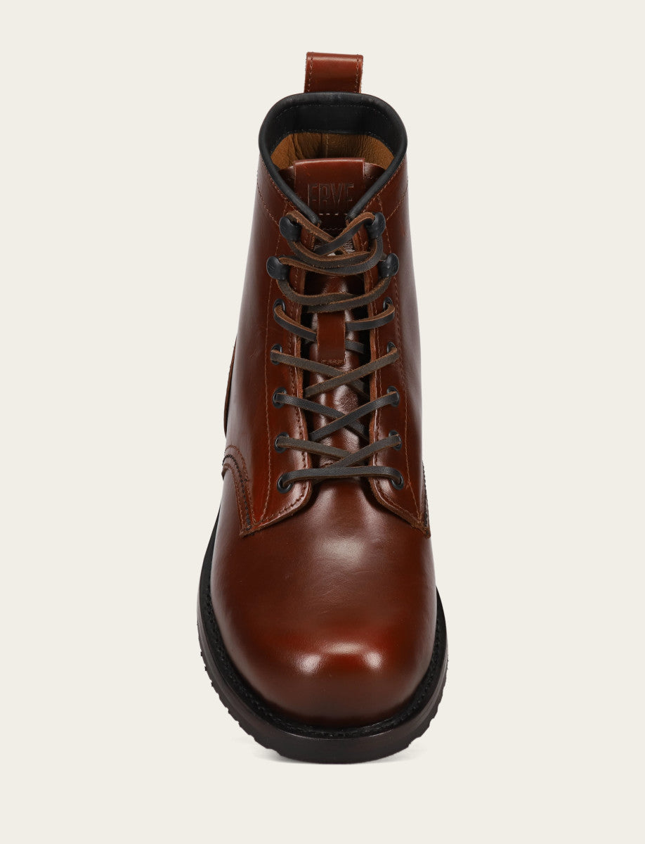 Frye Customer Favorite | Men's Mahogany Hudson Workboot Plain Toe
