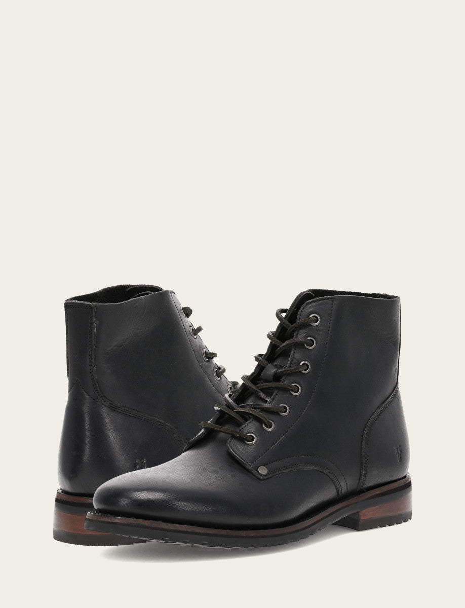 Frye Quality | Men's Black Barrett Lace Up Boots