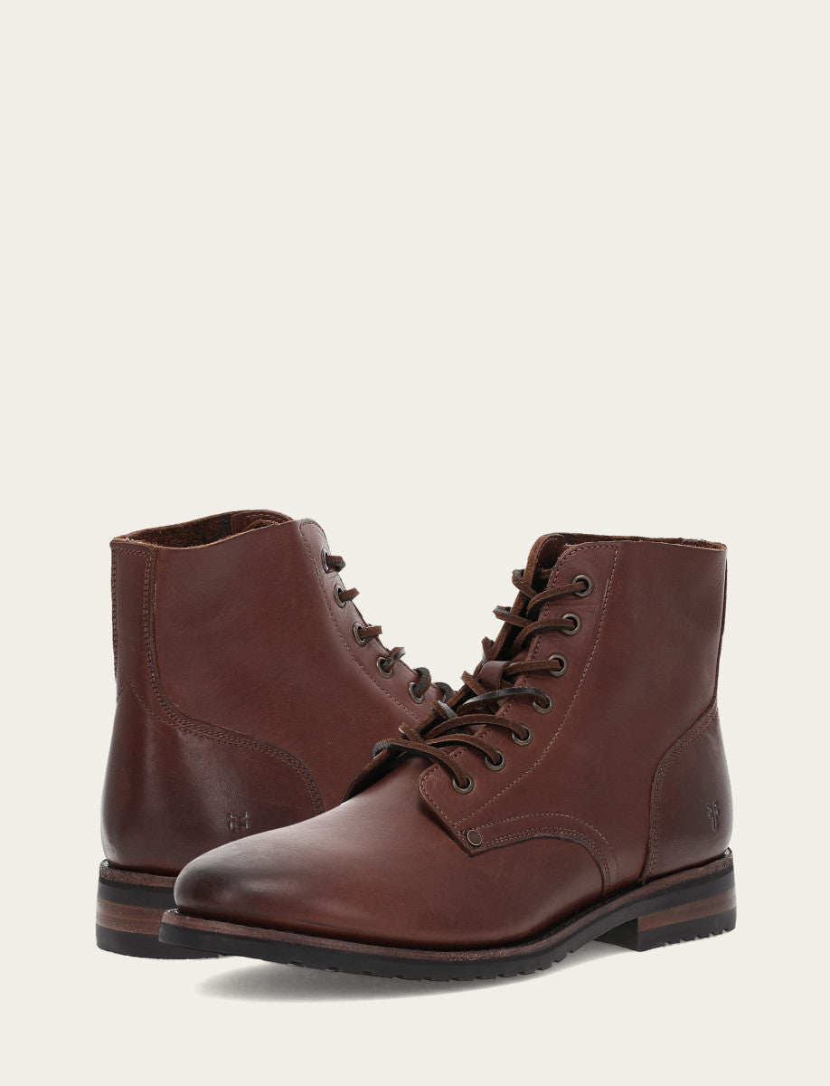 Frye New | Men's Cognac Barrett Lace Up Boots