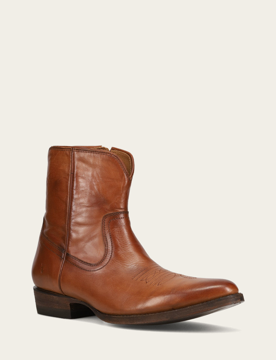 Frye Essential | Men's Cognac Austin Inside Zip Boots