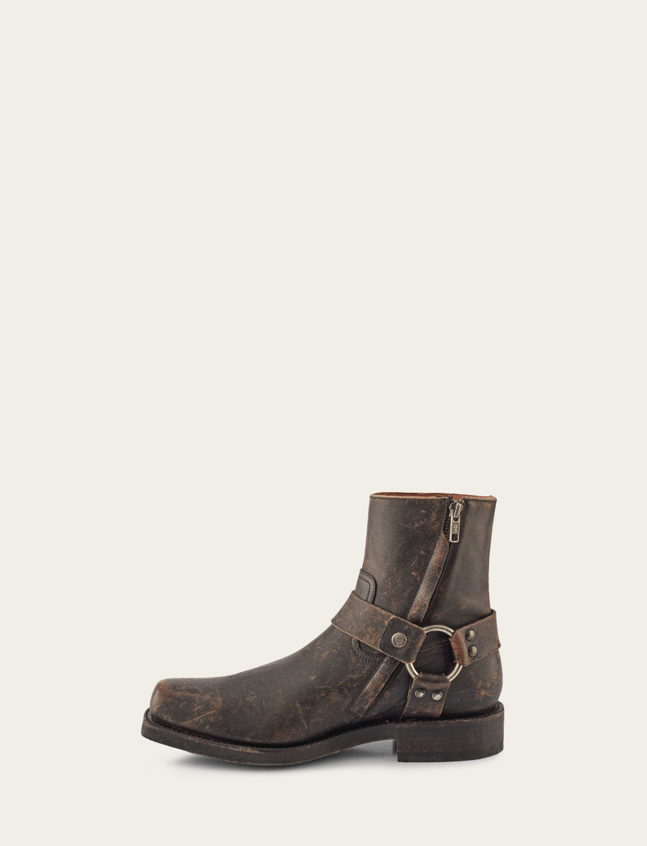 Frye Latest | Men's Antiqued Black Conway Harness Moto Boots