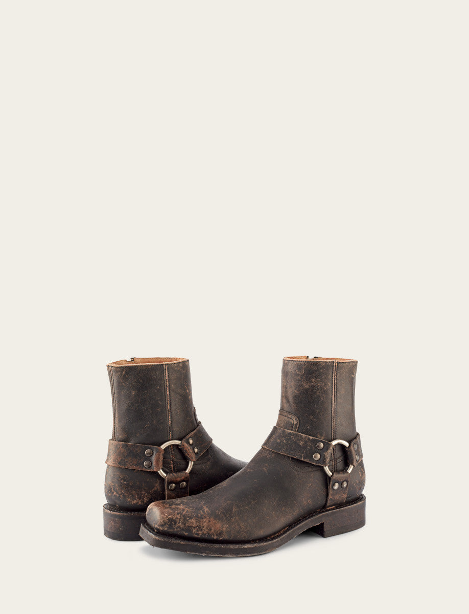 Frye Latest | Men's Antiqued Black Conway Harness Moto Boots