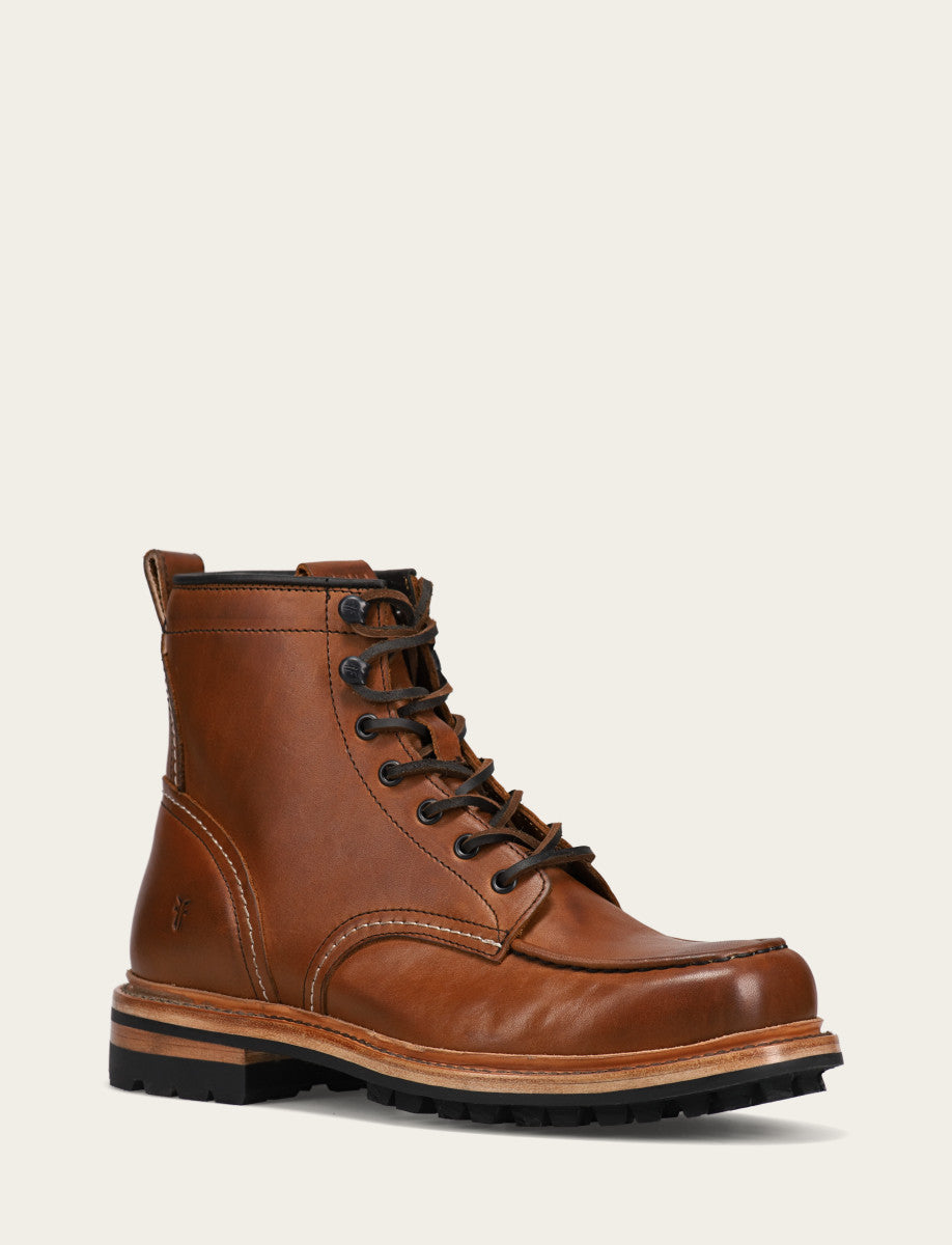Frye Top Pick | Men's Caramel Hudson Workboot Lug