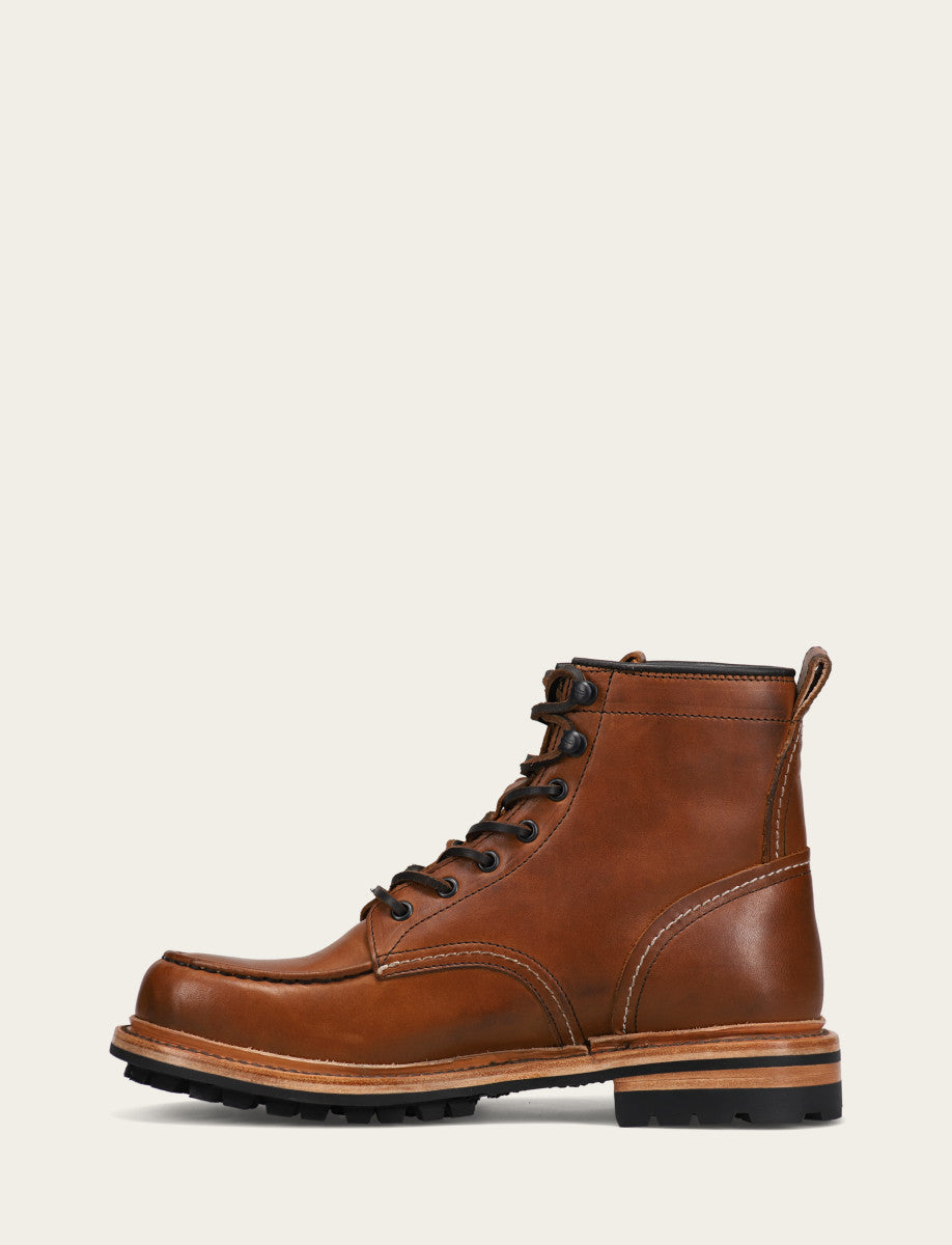 Frye Top Pick | Men's Caramel Hudson Workboot Lug