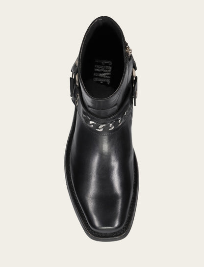Frye Featured | Men's Black Conway Chain Harness Boot