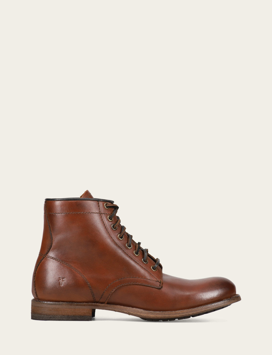 Frye New | Men's Cognac Tyler Flex Lace Up Boots