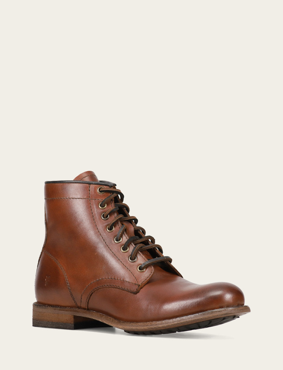 Frye New | Men's Cognac Tyler Flex Lace Up Boots