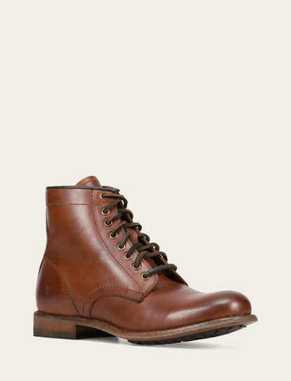 Frye New | Men's Cognac Tyler Flex Lace Up Boots