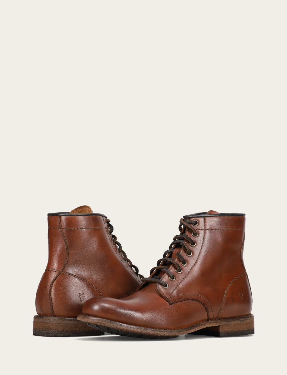 Frye New | Men's Cognac Tyler Flex Lace Up Boots