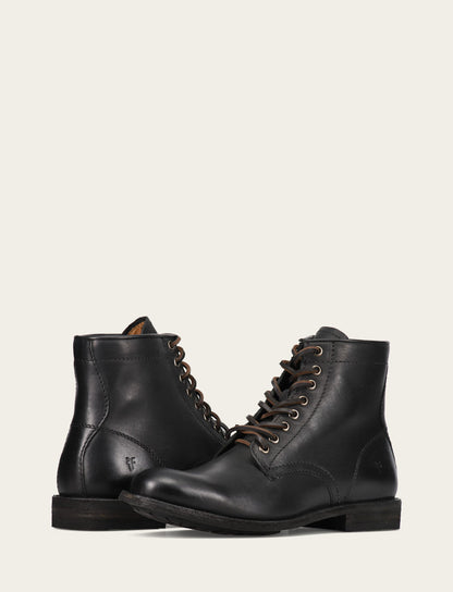 Frye Featured | Men's Black Tyler Flex Lace Up Boots