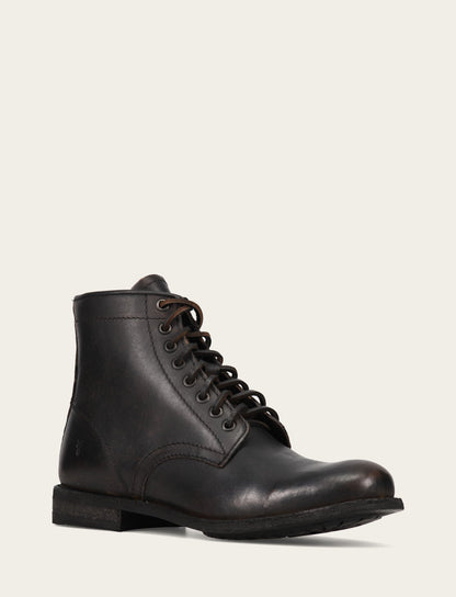 Frye Featured | Men's Antiqued Black Tyler Flex Lace Up Boots