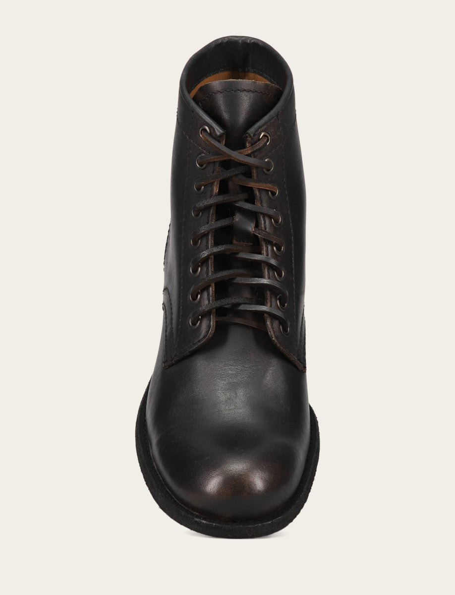 Frye Featured | Men's Antiqued Black Tyler Flex Lace Up Boots