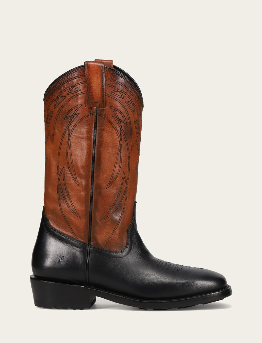 Frye Classic | Men's Black Nash Deco Stitch Pull On Boots