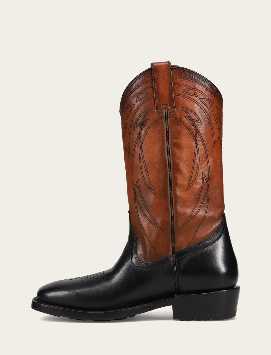 Frye Classic | Men's Black Nash Deco Stitch Pull On Boots