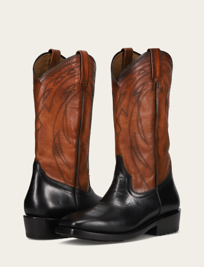 Frye Classic | Men's Black Nash Deco Stitch Pull On Boots