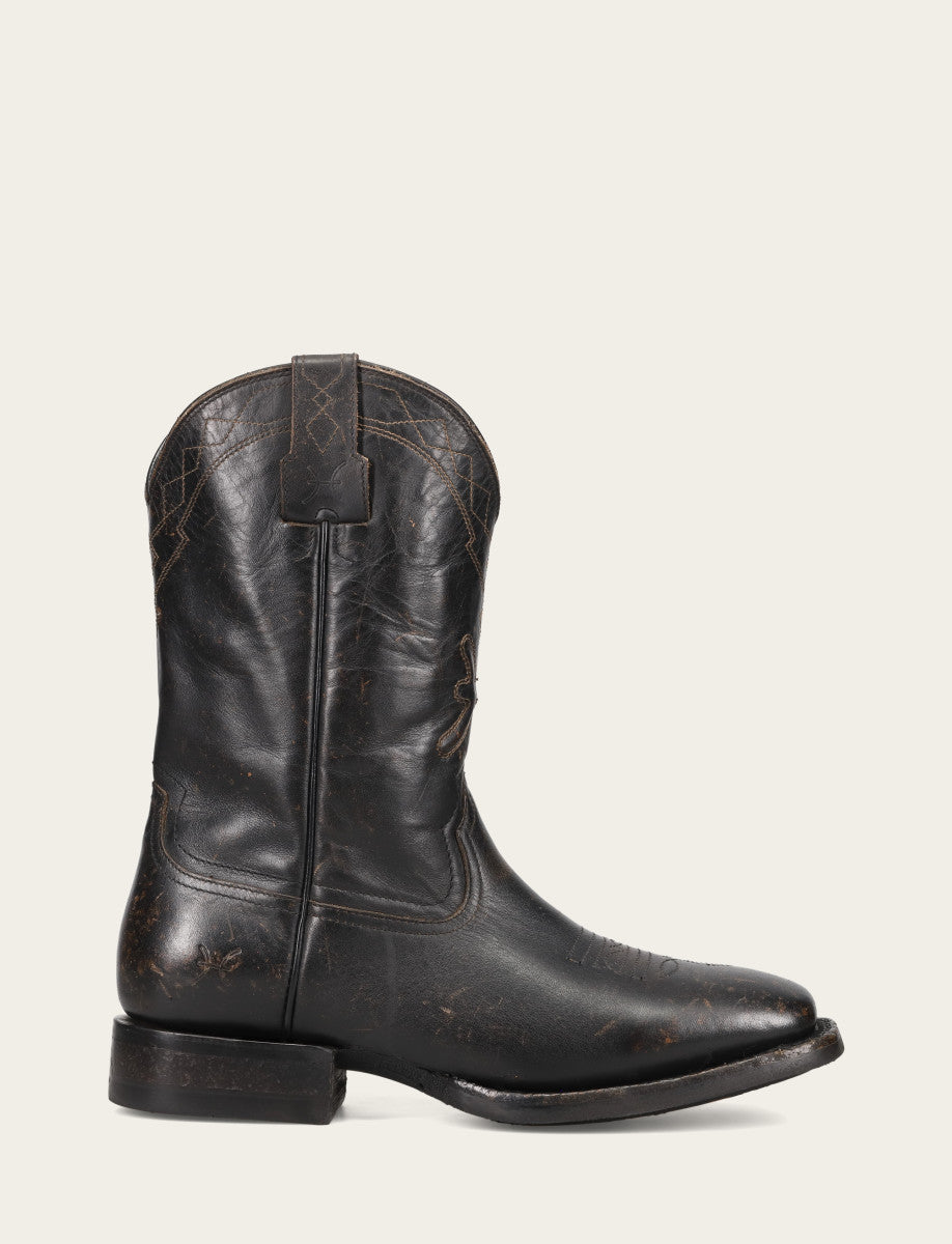 Frye Trusted | Men's Black Hauser Logo Stitch Boots