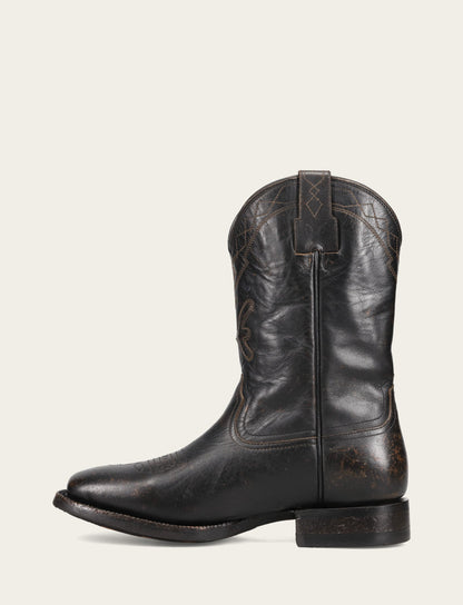 Frye Trusted | Men's Black Hauser Logo Stitch Boots