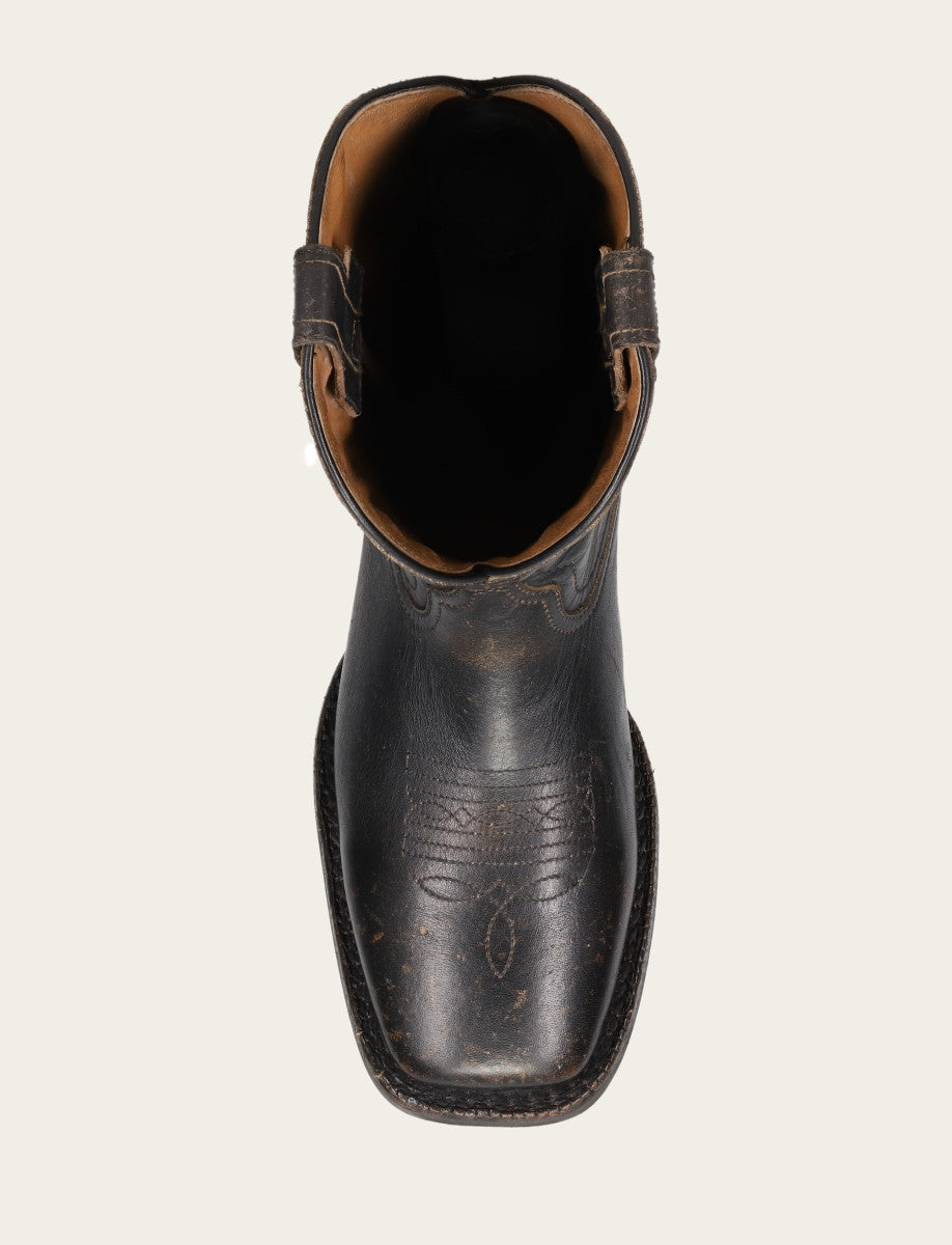 Frye Trusted | Men's Black Hauser Logo Stitch Boots