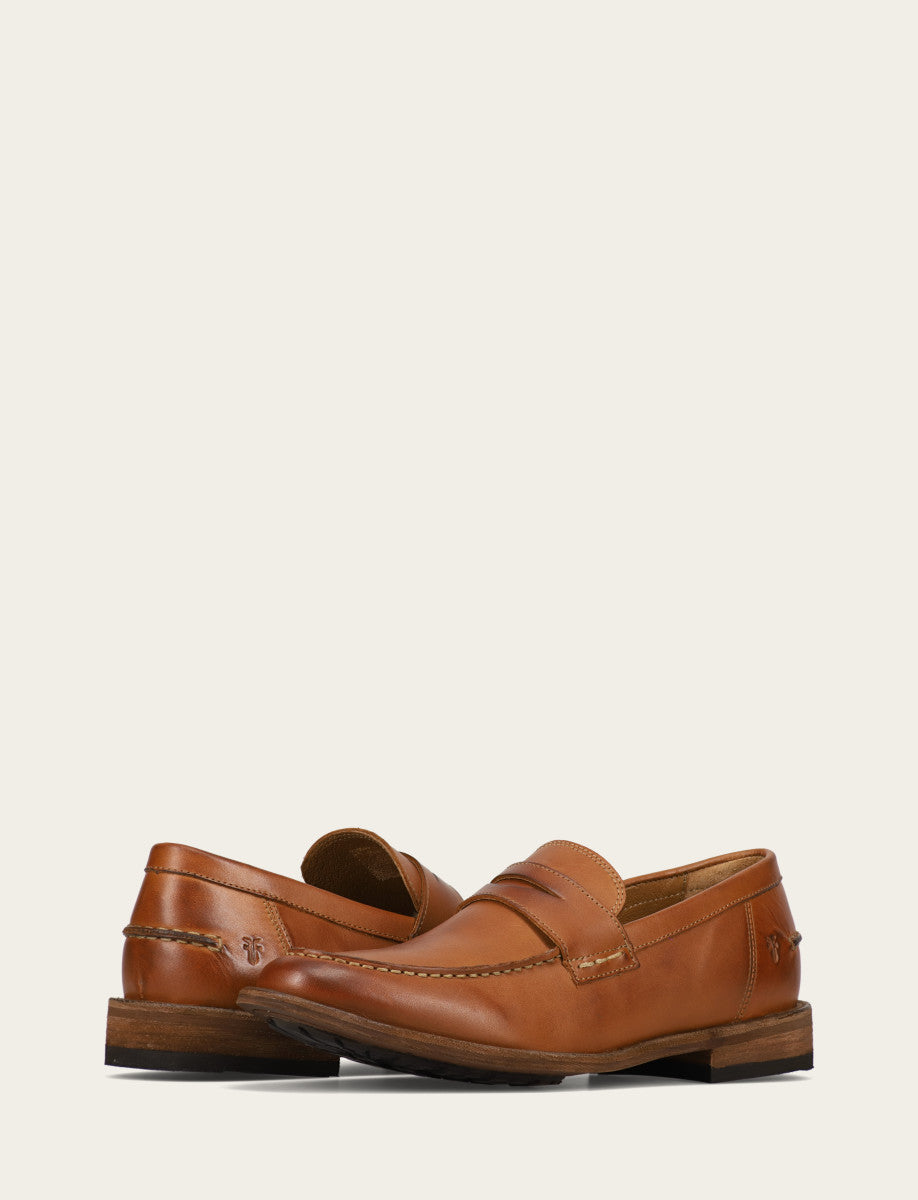 Frye Top Pick | Men's Caramel Tyler Flex Penny Loafers