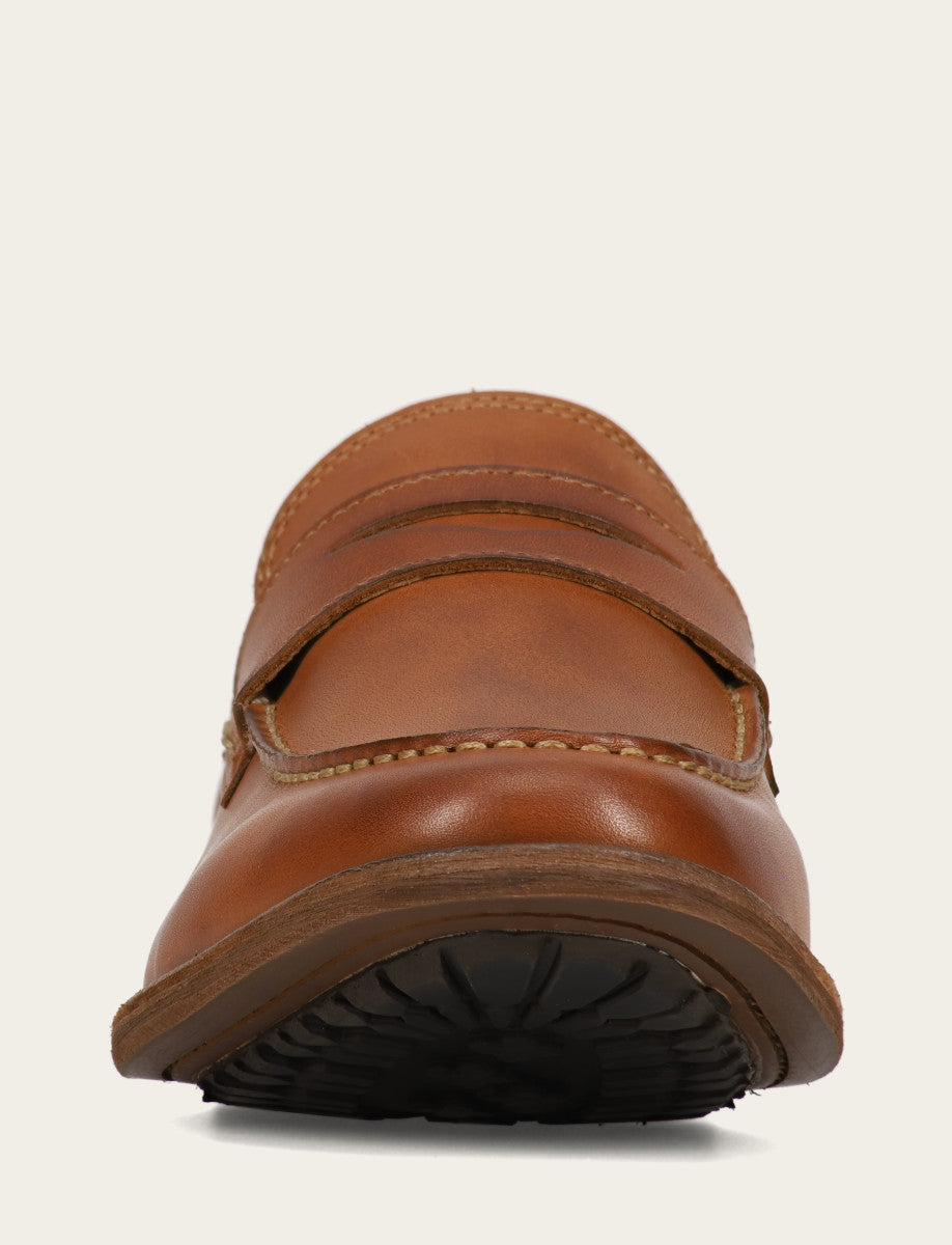 Frye Top Pick | Men's Caramel Tyler Flex Penny Loafers