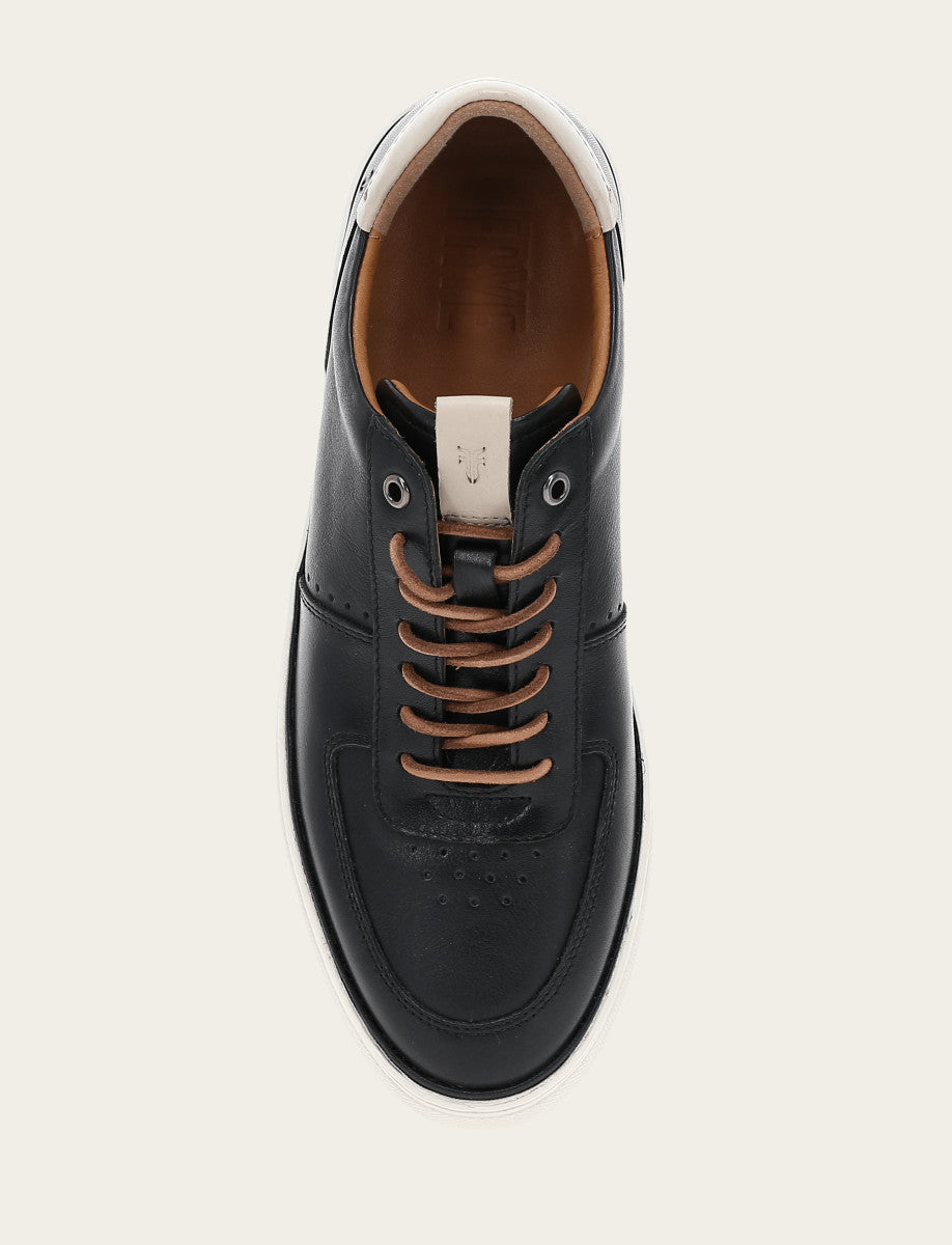 Frye Hot Sale | Men's Black Astor Low Lace Court Sneakers