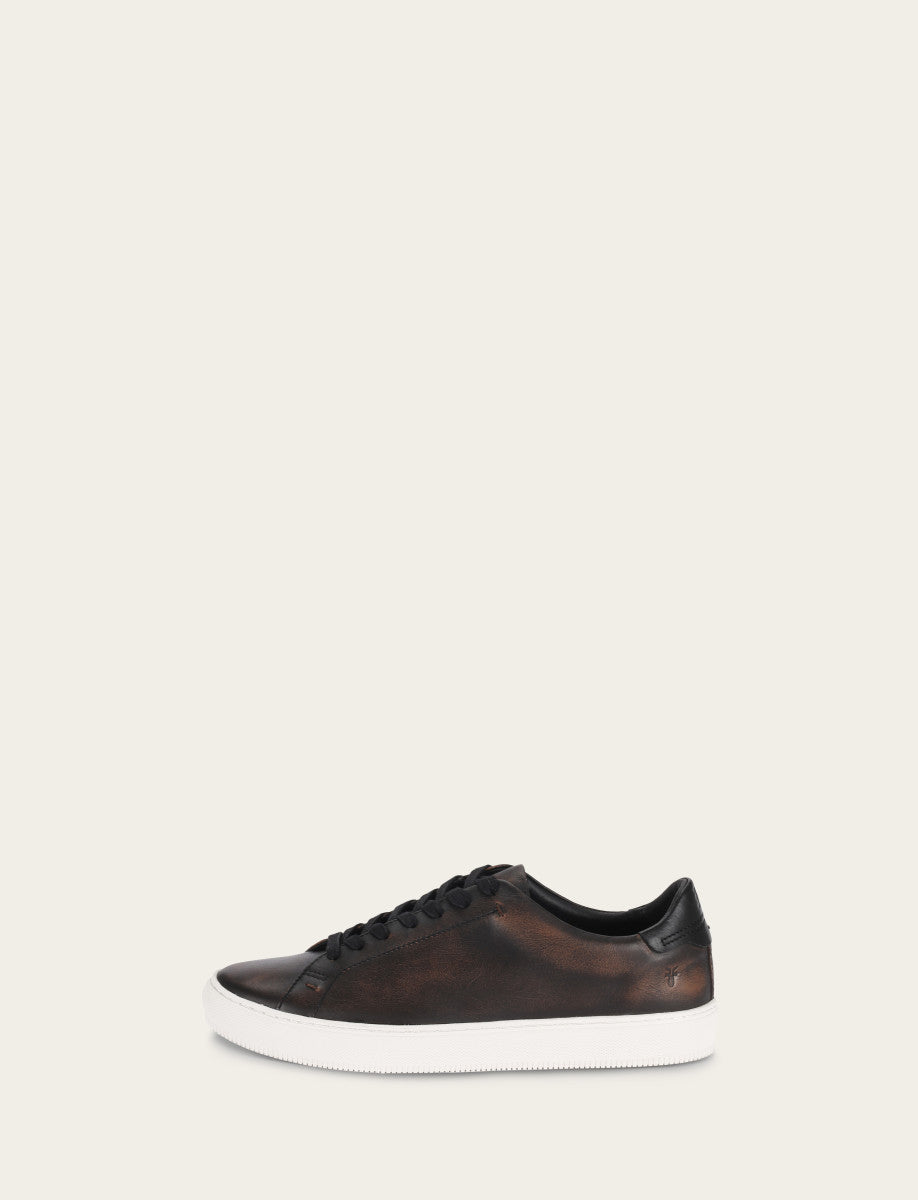 Frye Smart Buy | Men's Antiqued Black Astor Low Lace Slip On Sneakers