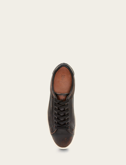 Frye Smart Buy | Men's Antiqued Black Astor Low Lace Slip On Sneakers