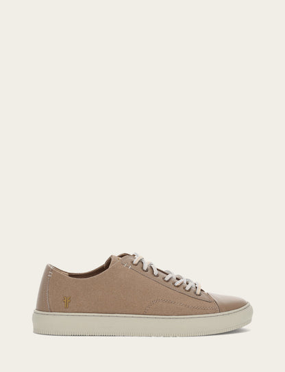 Frye Discount | Men's Khaki Astor Cap Toe Low Lace Sneakers