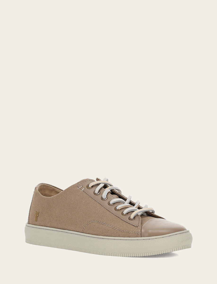 Frye Discount | Men's Khaki Astor Cap Toe Low Lace Sneakers