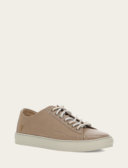 Frye Discount | Men's Khaki Astor Cap Toe Low Lace Sneakers