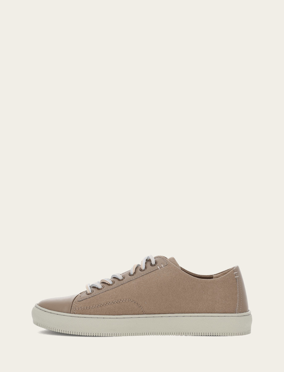 Frye Discount | Men's Khaki Astor Cap Toe Low Lace Sneakers