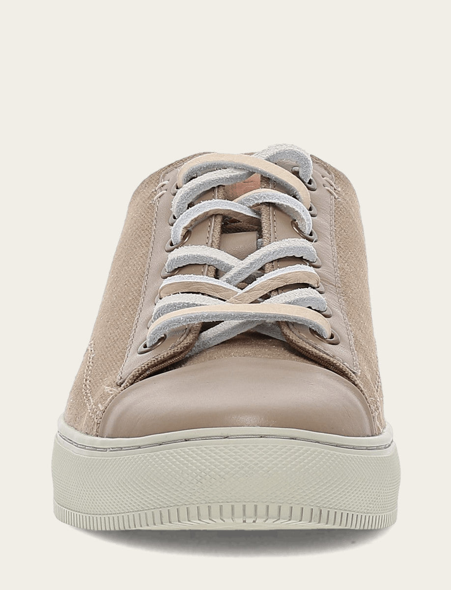 Frye Discount | Men's Khaki Astor Cap Toe Low Lace Sneakers