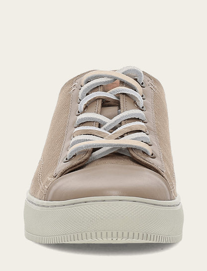 Frye Discount | Men's Khaki Astor Cap Toe Low Lace Sneakers