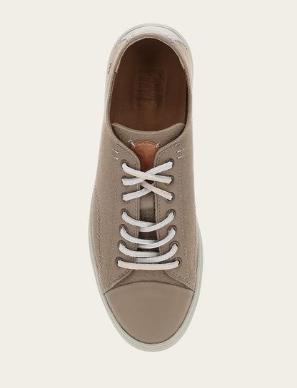 Frye Discount | Men's Khaki Astor Cap Toe Low Lace Sneakers