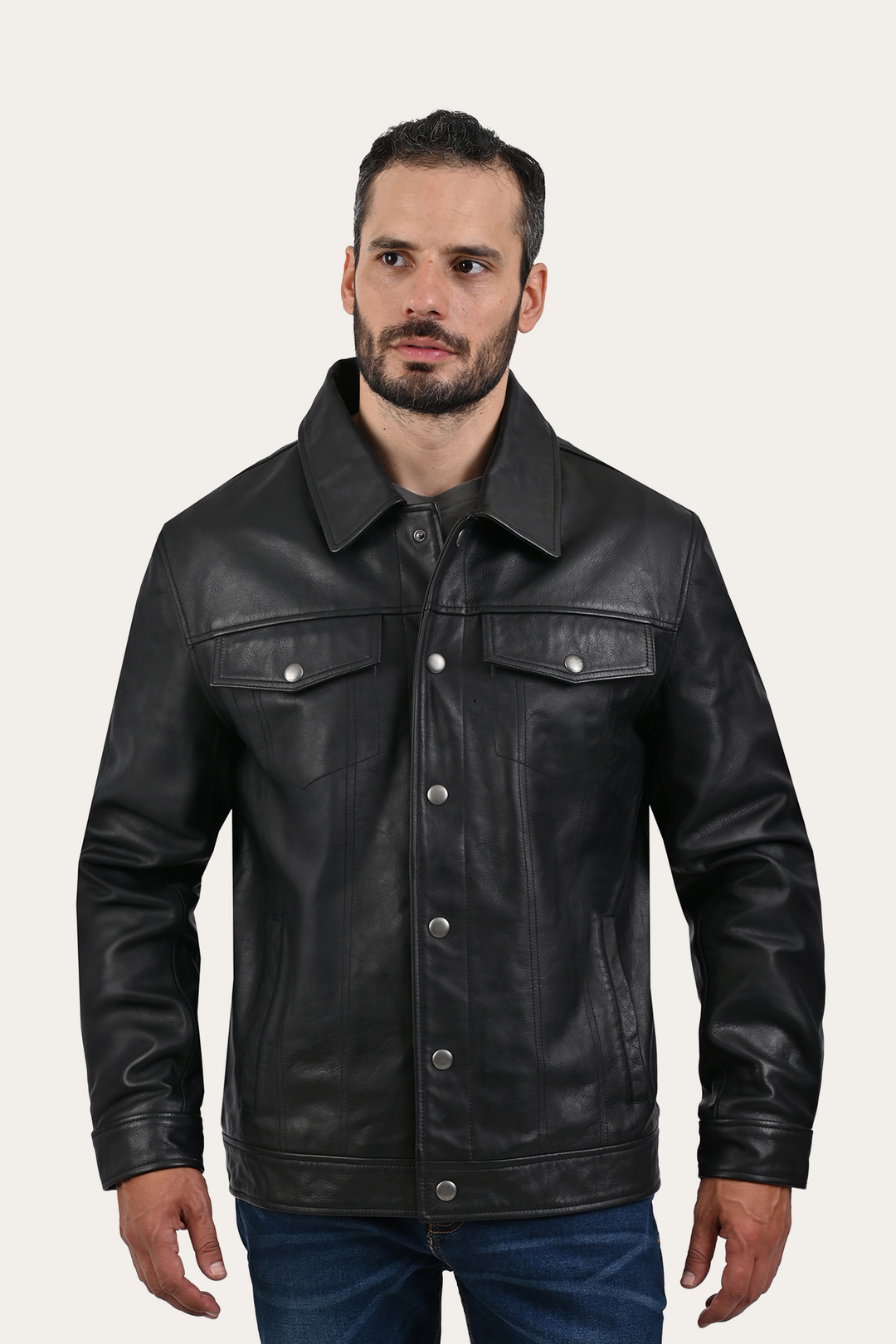Frye Special Offer | Black Baxter Trucker Jacket