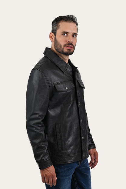 Frye Special Offer | Black Baxter Trucker Jacket