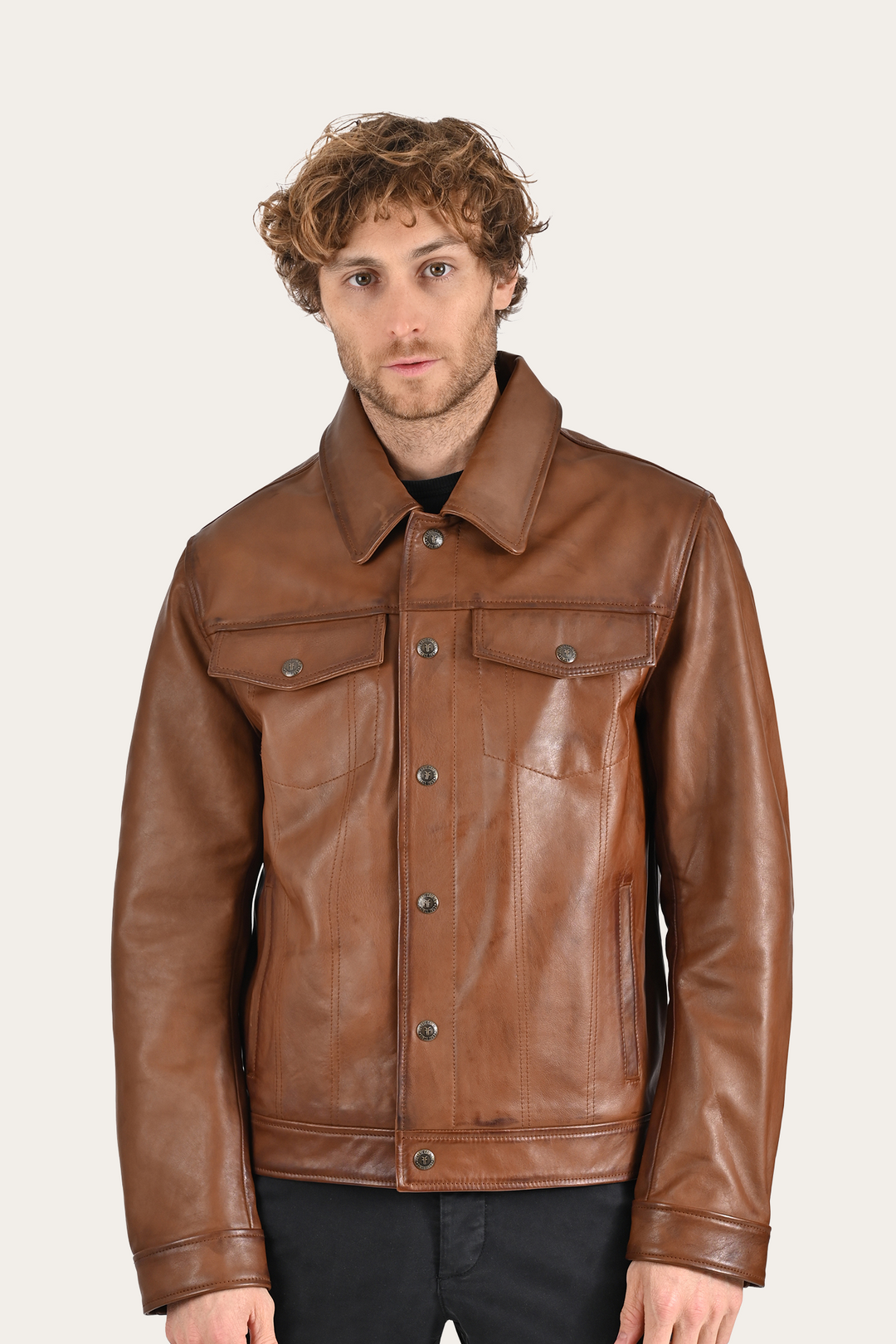 Frye Quality | Brown Baxter Trucker Jacket
