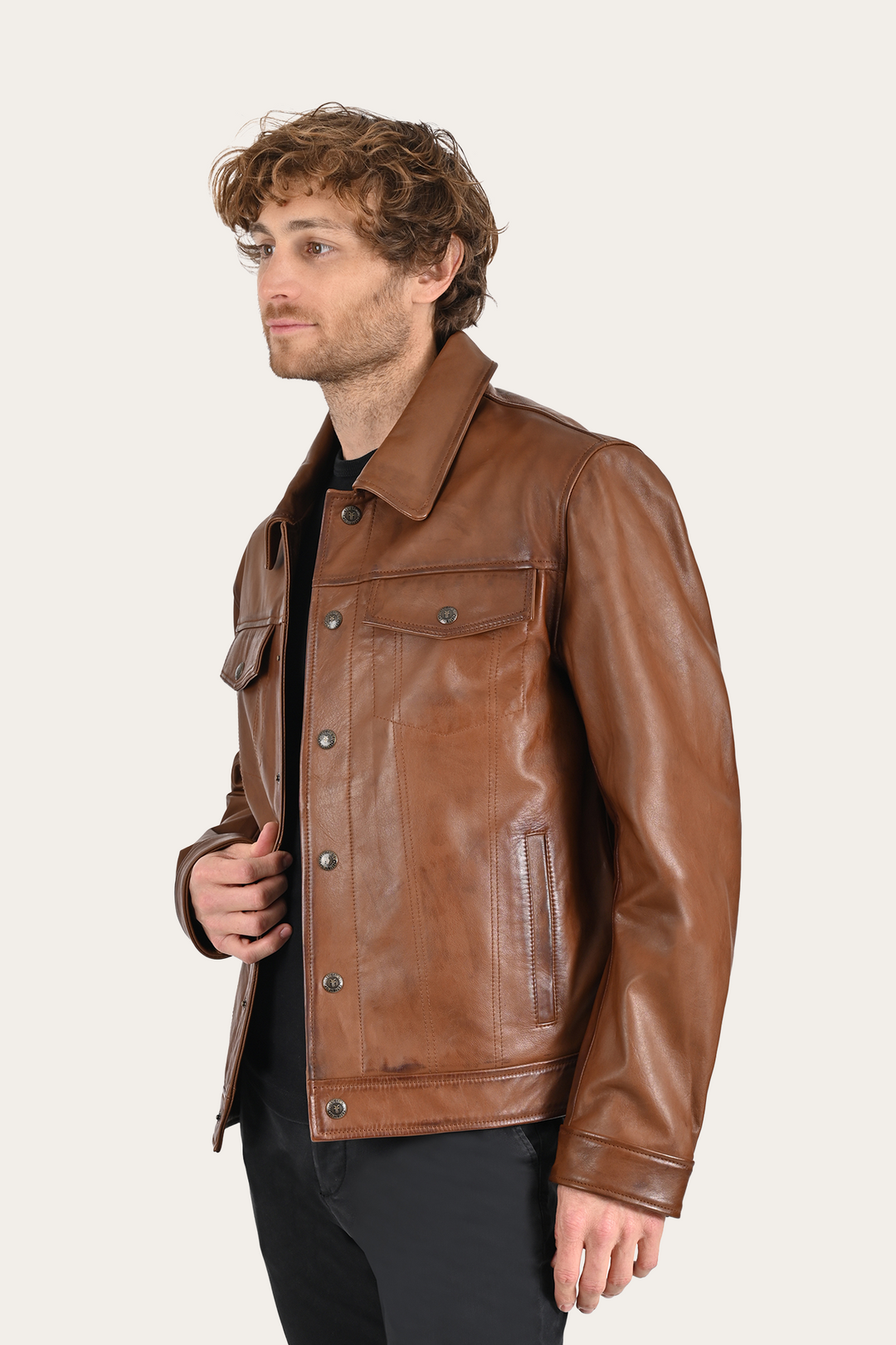 Frye Quality | Brown Baxter Trucker Jacket