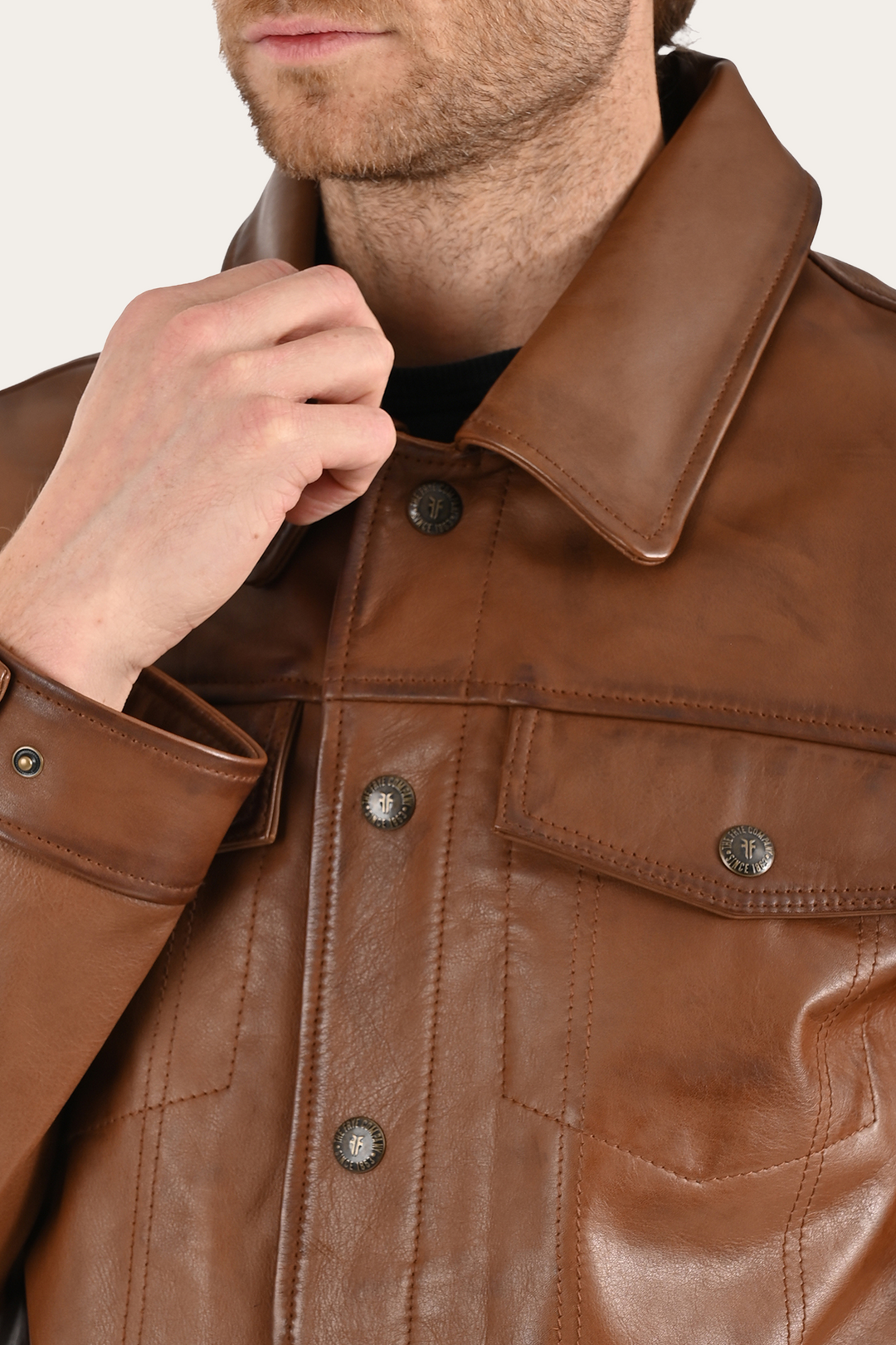 Frye Quality | Brown Baxter Trucker Jacket