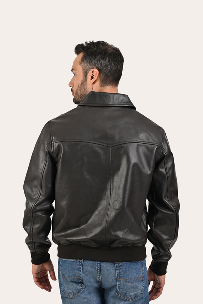 Frye Trending | Men’s Dark Brown Dusty Trucker Leather Jacket