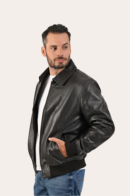 Frye Trending | Men’s Dark Brown Dusty Trucker Leather Jacket