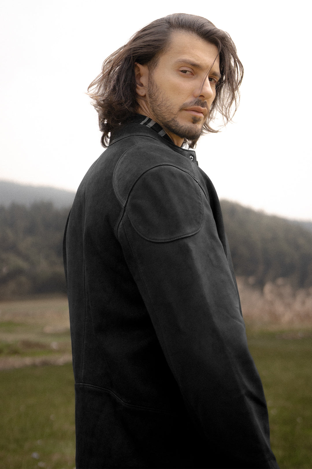 Frye Latest | Men’s Black Gannon Lamb Leather Racer Jacket