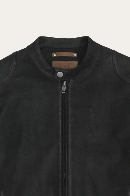 Frye Latest | Men’s Black Gannon Lamb Leather Racer Jacket