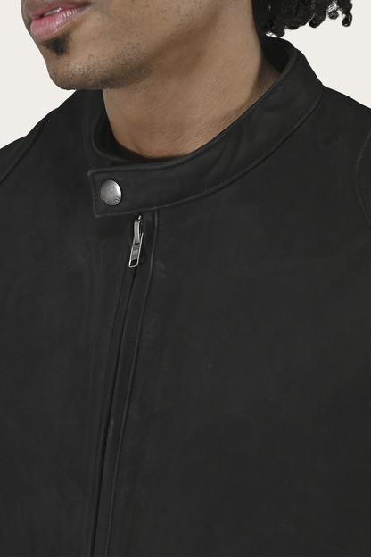 Frye Latest | Men’s Black Gannon Lamb Leather Racer Jacket